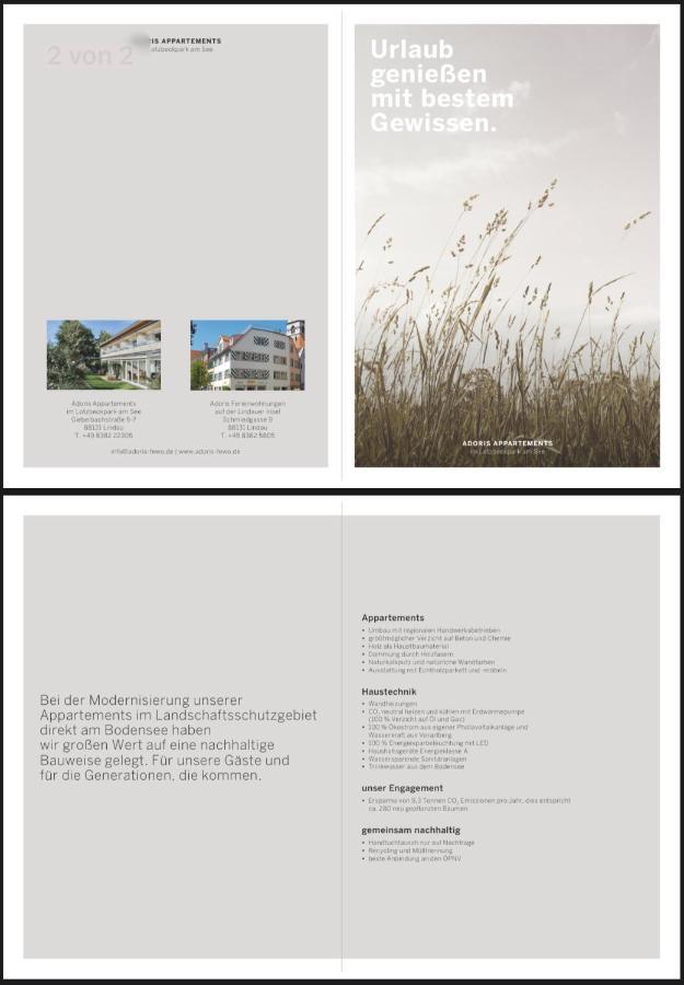Adoris Appartements Im Lotzbeckpark Am See "Nachhaltiges Wohnen In Lindau" لينداو المظهر الخارجي الصورة